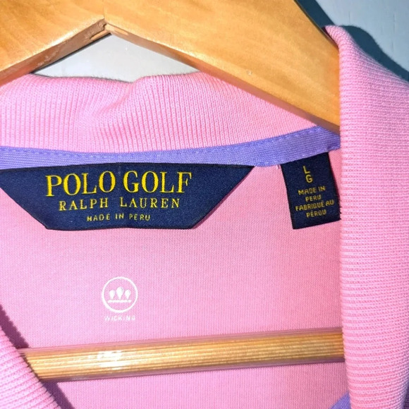 Polo Ralph Lauren Golf Polo in Pink size Large Wicking Performance Athletic - Picture 2 of 7
